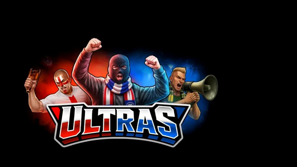 Tampilan visual slot Ultras dengan suasana stadion yang intens dan penuh asap.